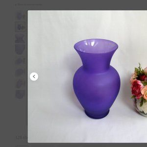 A purple vase .